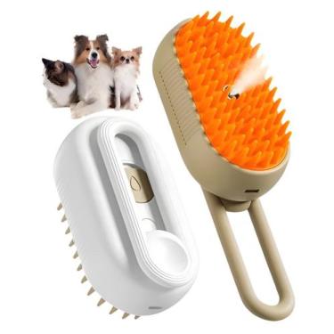 Imagem de Escova Removedora Pelos Caes E Gatos Vapor 3em1 Rasqueadeira - B-MAX