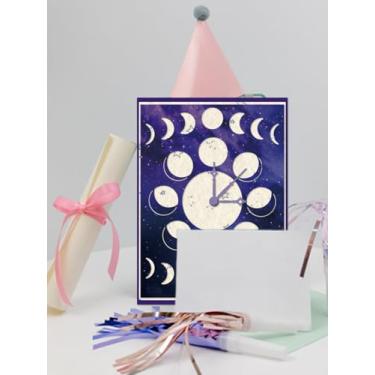 Imagem de 1 estêncil de matriz de corte de aço carbono, cor de aço inoxidável, lua celestial e padrão de ponteiro, molde de corte para álbum de fotos faça você mesmo, cartão de papel decorativo em relevo, 10,7
