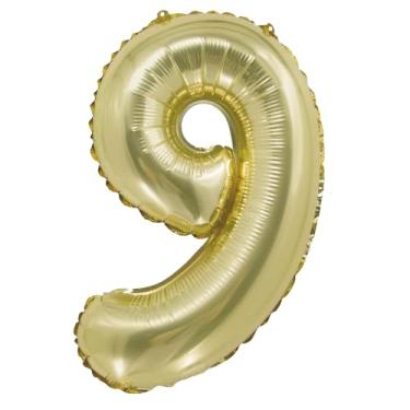 Imagem de BALAO METALIZADO C/CANUDO 16" OURO BRANCO NUMERO 9