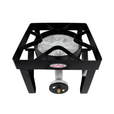 Imagem de GasOne Fogão a gás propano de 200.000 BTU quadrado resistente para uso ao ar livre com regulador ajustável de 0-20Psi e mangueira trançada de aço perfeita para preparar caseira, fritura de peru, preparação de xarope de bordo