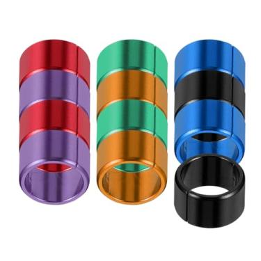 Imagem de Etiquetas 12 peças de patos em branco aves gamefowl Lovebirds peru ganso pomba pomba anel anel clipe de pintinho: pombos cores papagaio metal corrida dedo perna roxo clipe pássaro verde rótulo