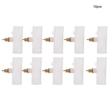 Imagem de Ainoli 10pcs Cobre Coelho Bebedouro PVC 3 Vias Automático Coelho Bebedor Alimentador de Água (bebedouro de 6 pontos)