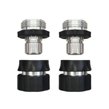 Imagem de PLASTAIR 2 conjuntos de conexão rápida com parada de água para mangueiras de jardim, bicos e irrigadores resistentes, feito no Canadá