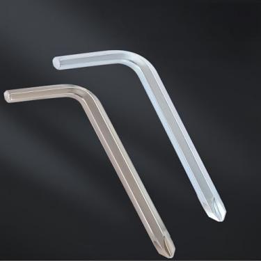 Imagem de Conjunto de 6 chaves hexagonais cruzadas em forma de L chaves hexagonais de braço longo 0,15–0,23 x 6,5–9,2 cm para reparo de móveis automotivos domésticos, 0,23 x 3,62