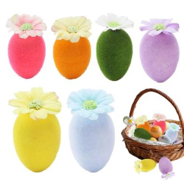 Imagem de Enfeite De Ovo Da Páscoa,Ornamento Floral De Primavera Para Pendurar | Pêndulo De Ovo Da Páscoa Para Árvore | Para Mesa De Jantar Janela Criado-Mudo Lareira Festa Família Amigos Adolescentes Adultos