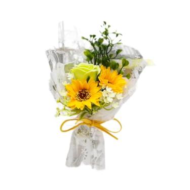 Imagem de IEUDNS Buquê de sabonete para decoração de casamento, decoração de casa, artesanato, flores artificiais, sabonete floral para o Dia dos Namorados, Dia dos, Claro