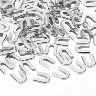 Imagem de Generic 100 peças 10 mm 2/12.7 cm de largura pontas de desossagem em espiral para costura, espartilho de aço carbono galvanizado, tampas de extremidade para vestido de noiva, tom prata