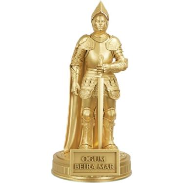 Imagem de Estátua Ogum Beira Mar Imagem Umbanda Candomblé Orixá (Cor Ouro)