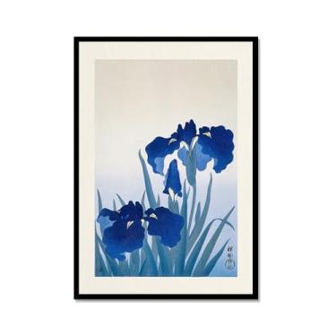 Imagem de Galeria japonesa impressões de arte de parede vintage onda Ukiyo-e pôster Katsushika Hokusai Kanagawa pintura em tela sala de estar decoração de casa (SKU3,20.3x30.5 cm = (20x30cm), moldura de metal