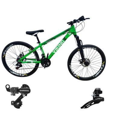Imagem de Bicicleta 26 VikingX Tuff30 21v Cambios Shimano Pneu Slick Fino Preto1.50-Unissex