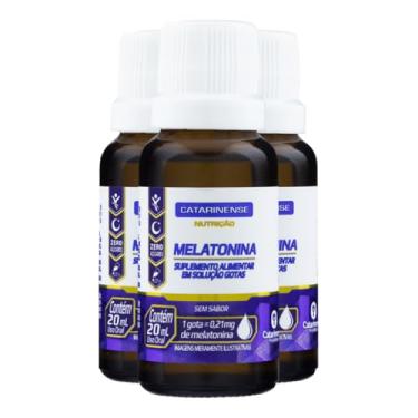 Imagem de Kit com 3x Melatonina em Gotas 0,21mg por gota - Catarinense 20ml