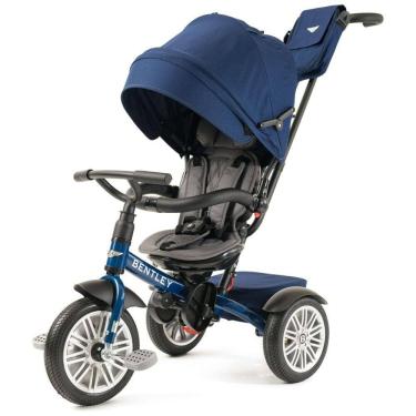 Imagem de Triciclo Infantil 6 em 1, Oficialmente Projetado pela Bentley com Cobertura e Alça para os Pais, POSH BABY KIDS, Azul
