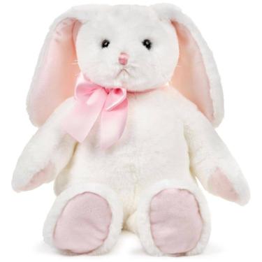 Imagem de Coelho de Pelúcia de 35 cm, Coleção Páscoa, Bearington Loppy, Branco e Rosa