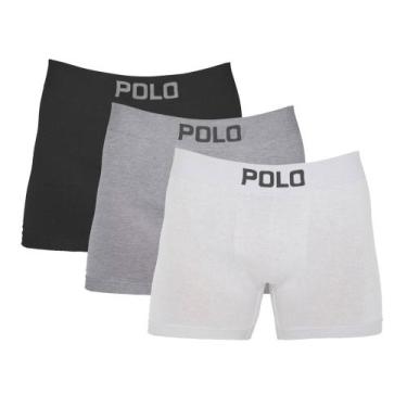 Imagem de Kit 3 Cuecas Boxer Cotton Polo 781 Algodão Sortido, Sortido, P