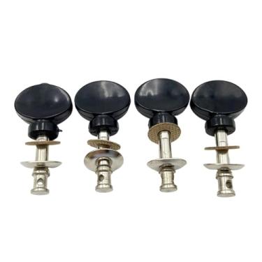 Imagem de Dynwave Conjunto de 4 Tarraxas de Afinação para Ukulele, Acessórios de Reposição, Tarraxas de Banjo para Afinação Precisa em Performances, Shows e Reparos ao, Prata E Preto