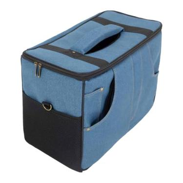 Imagem de predolo Bolsa de transporte multifuncional antiderrapante para amplificador de guitarra, organizador de alto-falantes e bolsa para shows, Azul 40x30x18cm