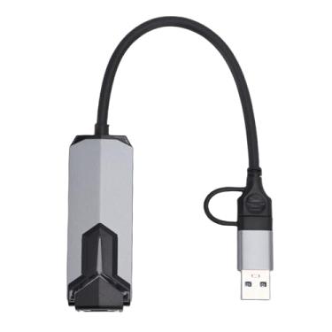 Imagem de Luocute Adaptador Ethernet 5G, Adaptação de Rede USB C para RJ45 Com Transferência de Alta Velocidade de 5 Gbps e Conexão Estável, Adaptadores de Rede de Computador USB para Sistemas 10