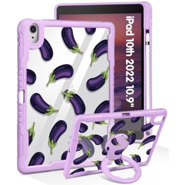 Imagem de Uppuppy Capa para iPad 10ª geração 2022 de 10,9 polegadas – Meninas fofas com suporte para lápis e capa de suporte para iPad 10 design engraçado bonito exclusivo capa protetora rígida para iPad 10ª