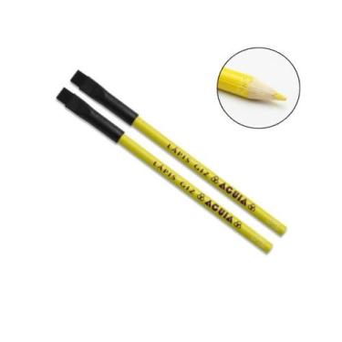 Imagem de Giz Águia Lápis Para Marcação De Tecidos - 2 Unidades - AGUIA, AMARELO