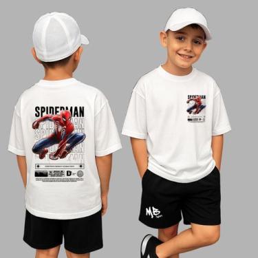 Imagem de Conjunto Camiseta Oversized E Bermuda Infantil Spider - MB Sport, Bran