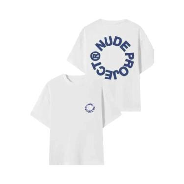 Imagem de Camiseta Casual Feminina De Algodão, Estilo Trendy, Manga Curta, Solta