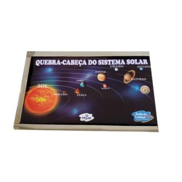Imagem de Brinquedo Educativo Quebra Cabeça Sistema Solar 12 Peças - Sonho de Cr