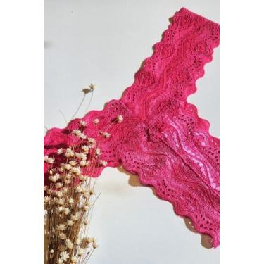 Imagem de Calcinha Lidia Rendada Semi-Fio - Collection Lingerie Ltda, Pink, G