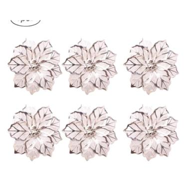 Imagem de 3/6/12 peças anel de guardanapo prata dourado cadeiras fivelas casamento evento decoração artesanato suporte artesanal suprimentos de festa (prata, 6 peças)