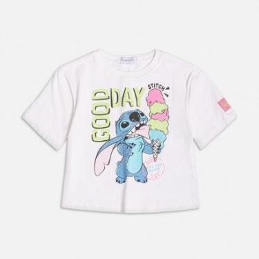 Imagem de Blusa Infantil Menina Stitch Com Strass Sorvetinho Momi-Feminino