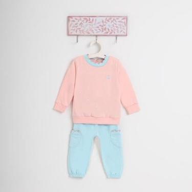 Imagem de Conjunto Infantil Menina Blusa/Calça Moletom Rosa somnii-Feminino