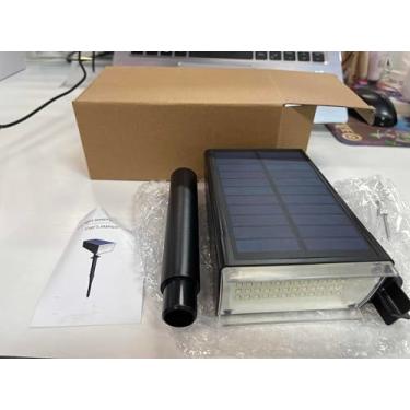 Imagem de Luzes solares de jardim ao ar livre, lâmpada de gramado, luz de estaca de solo movida a energia solar, luz de paisagem, lâmpada de parede giratória de 90°, cabeça de lâmpada IP65 à prova d'água para