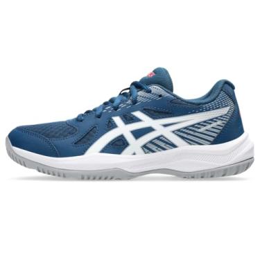 Imagem de ASICS Tênis infantil Upcourt 6 Grade de vôlei escolar, Mako azul/branco, 4.5 Big Kid