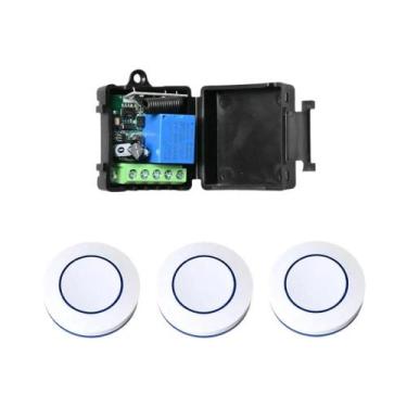 Imagem de Módulo De Relé RF Sem Fio 433Mhz Com Botão Redondo, Kit De Controle Re