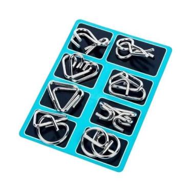 Imagem de Conjunto De Quebra-Cabeças De Metal Montessori Para Adultos, 8 Peças, 