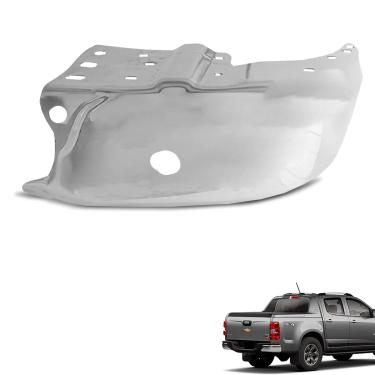 Imagem de Ponteira de Parachoque Traseiro S10 2017 a 2025 Lado Direito Cromado Com Furo