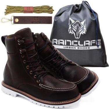 Imagem de Bota Coturno em Couro Fóssil Cano Médio-Masculino