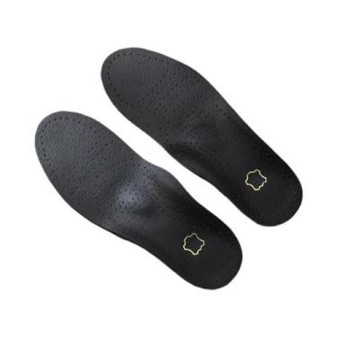 Imagem de Palmilhas Ortopédicas De Couro Com Suporte De Arco Para Fascite Planta