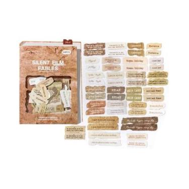 Imagem de Adesivos De Letras Inglesas Vintage, 50 Peças, Papel Especial, Faça Vo