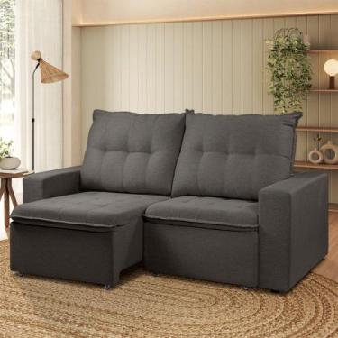 Imagem de Sofá Para Sala Reclinavel Estofado Berlim 200cm Veludo - Star Confort,