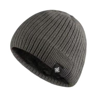 Imagem de Gorro Unissex De Lã Forrado Com Fleece, Quente E À Prova De Vento, Cha
