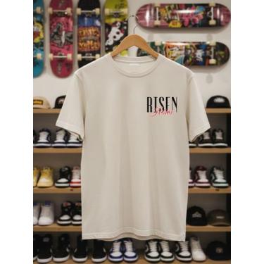 Imagem de Camiseta Masculina Basica Evangélica Risen Algodão Premium Camisa Regu