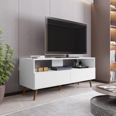 Imagem de Rack Bancada para TV de até 55 Polegadas Sienna Branco Maderatto Móveis