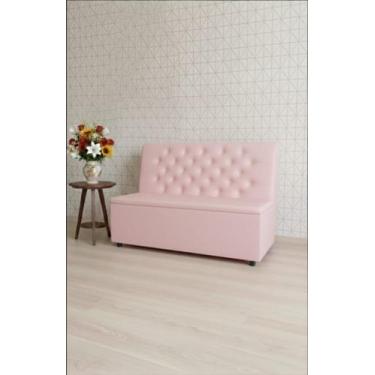 Imagem de Poltrona Sofá Booth 2 Lugares Rosa - O REI DAS POLTRONAS