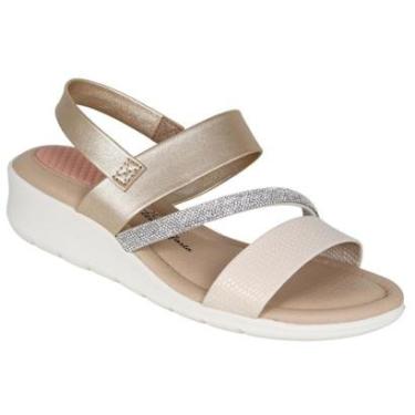 Imagem de Sandália Modare Anabela Salto Baixo Brilho Conforto 7190.101-Feminino