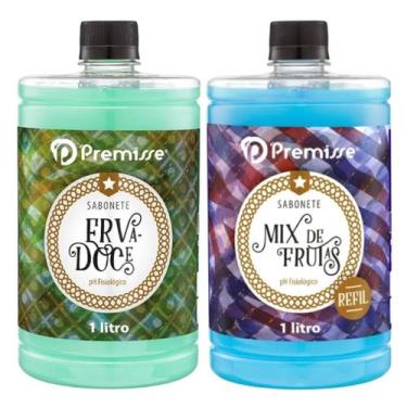 Imagem de Kit Sabonete Líquido Erva Doce + Mix De Frutas 1 Litro - Premisse