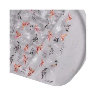 Imagem de Adesivos De Unha De Natal Com Floco De Neve Rosa, Decalques De Unha 5D