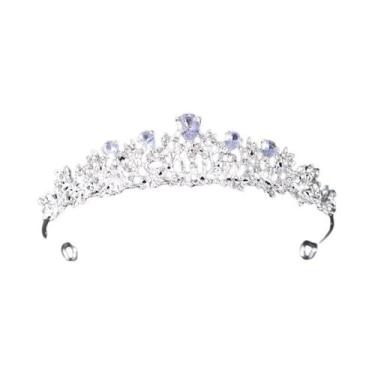 Imagem de Tiara De Noiva Em Cristal Prateado Com Strass, Coroa De Princesa Para 