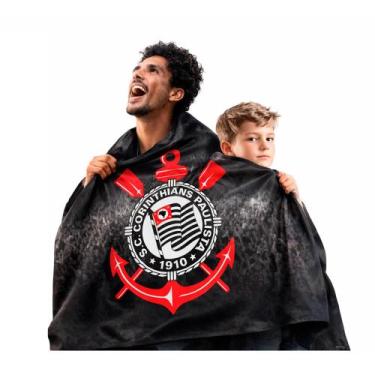 Imagem de Bandeira Sublimado em tecido jogo Corinthians Decoração 85cm