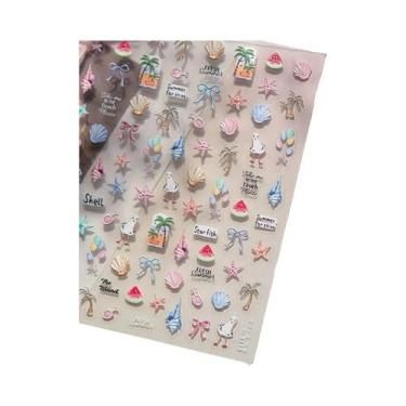 Imagem de Adesivos Decorativos Para Unhas Com Design De Patinha De Gato, Cereja 