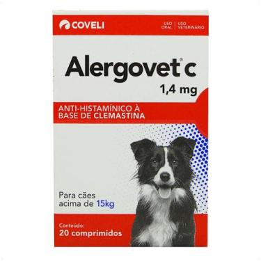 Imagem de Alergovet c 1,4mg com 20 comprimidos coveli para cães acima de 15kg